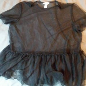 H&M sheer babydoll top